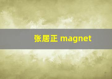 张居正 magnet